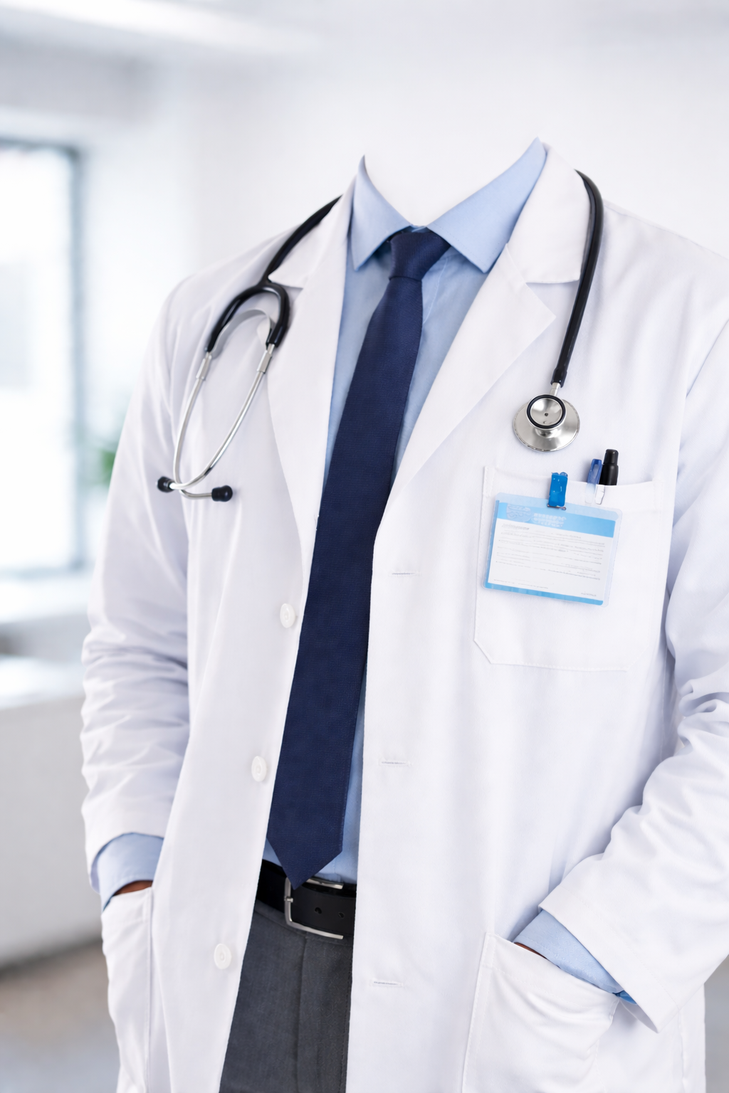 Doctor in white coat with stethoscope